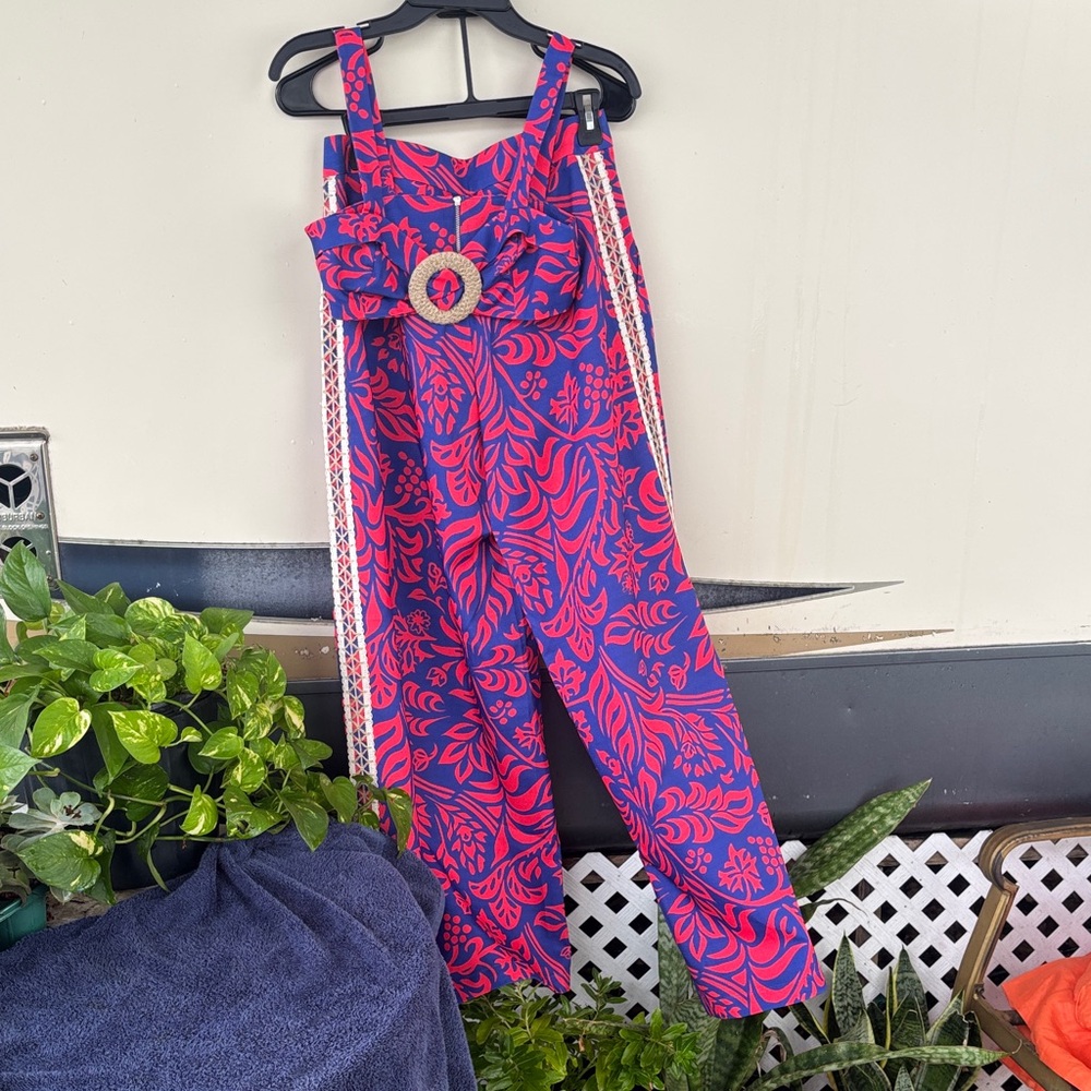 PatBO Two Piece in Blue and Red